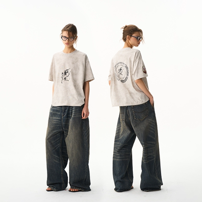 EXITMODE 26SS 蜡印独角兽印花T恤