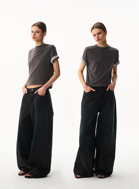 BLINDNOPLAN26SS【basic系列】假两件刺绣修身显瘦短袖T恤新款