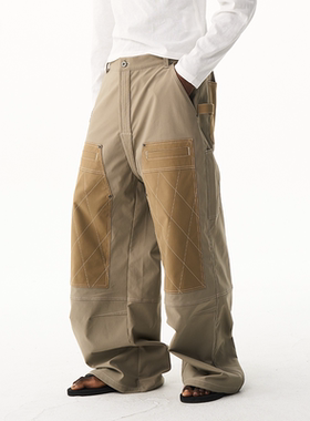 EXITMODE 26SS 撞色绗线伐木裤