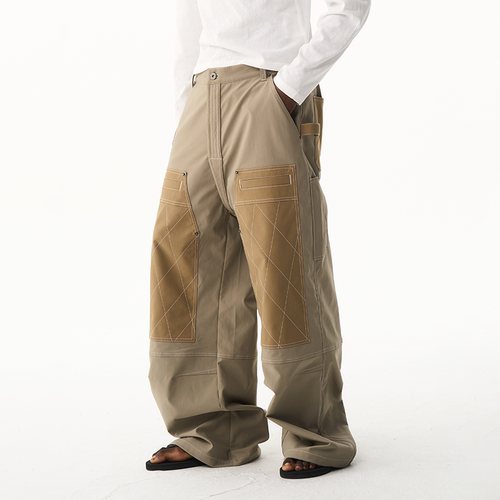 EXITMODE 26SS 撞色绗线伐木裤