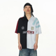 BLINDNOPLAN 25SS EXITMODE 宽松休闲撞色拼接印花Polo短袖 T恤