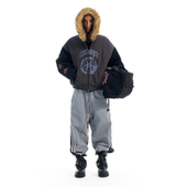 BLINDNOPLAN 25AW EXITMODE 拼色毛领卫衣棉衣冬季 保暖棉服