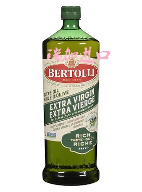 特价包邮加拿大贝多力Bertolli Rich浓郁特级初榨橄榄油1L凉拌菜