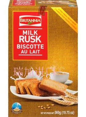 包邮加拿大BRITANNIA MILK RUSK牛奶脆吐司干面包片560克