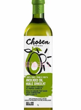 包邮加拿大CHOSEN FOOD牛油果鳄梨油1L孕妇宝老人燃点高多种规格