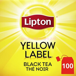 包邮加拿大Lipton立顿BLACK TEA黄标丰富浓郁黑茶/红茶100包200克