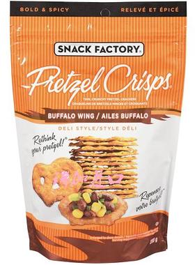 加拿大Snack Factory pretzel辣鸡翅蝴蝶饼干200g*2包非转基因