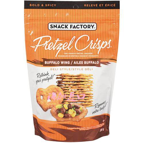 加拿大Snack Factory pretzel辣鸡翅蝴蝶饼干200g*2包非转基因