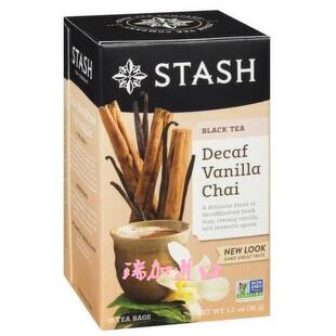 包邮加拿大Stash Vanilla香草肉桂姜根红茶36g*2盒无咖啡因多种味
