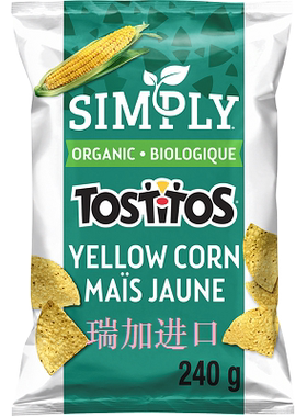 包邮加拿大Tostitos有-机黄玉米薄脆片240克*2包无麸质无反式脂肪