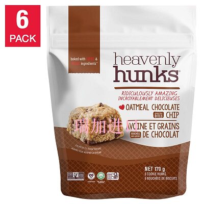 包邮加拿大E&C'S Heavenly Hunks燕麦巧克力饼干块170g*6包付定金