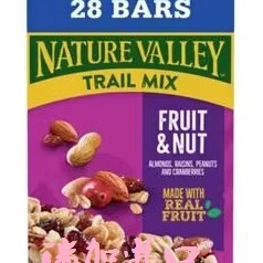 包邮加拿大Nature valley高纤谷物能量棒水果坚果蔓越莓28只980克