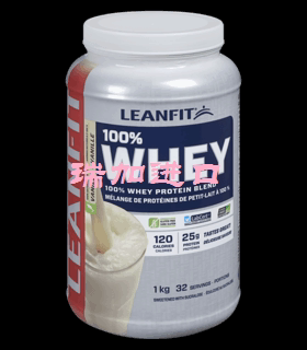 包邮加拿大Leanfit whey protein乳清分离蛋白粉混合型1kg香草味