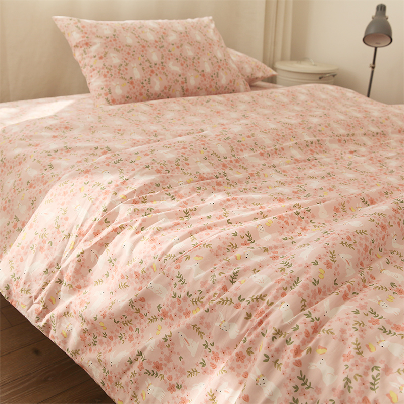 唐朝一只鱼全棉兔小姐床单被套