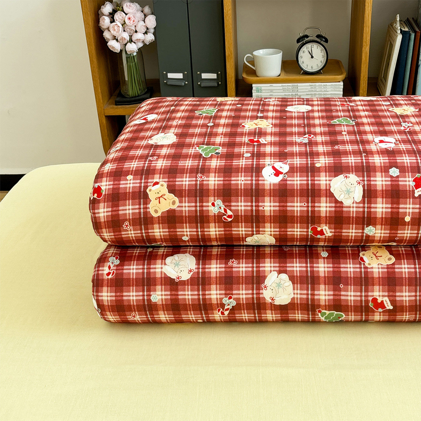 A类双层纱红格小兔全棉被套单件150x200x230cm学生宿舍纯棉被单新,床上用品,被套,淘宝优惠券,粉丝福利购,淘宝优惠卷