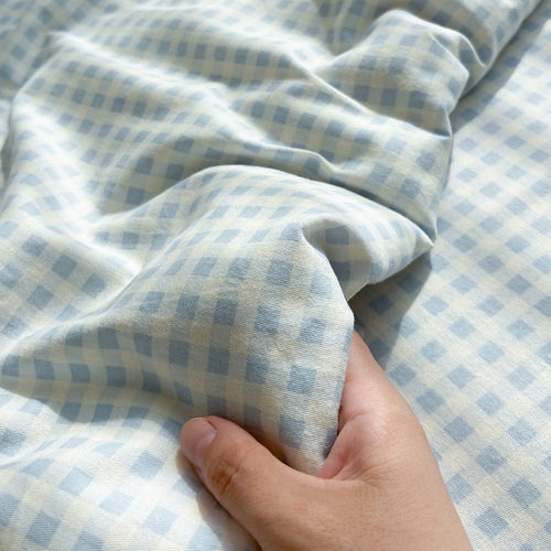 蓝格全棉磨毛加厚保暖宿舍床单