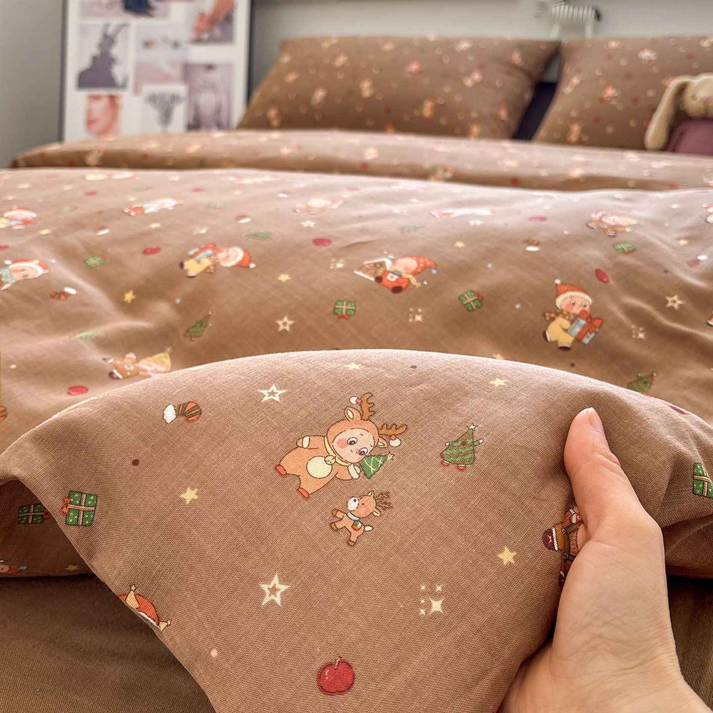 星星布朗尼全棉双层纱四件套单件1.5m1.8儿童卡通单人纯棉三件套,床上用品,床品套件/四件套/多件套,淘宝优惠券,粉丝福利购,淘宝优惠卷