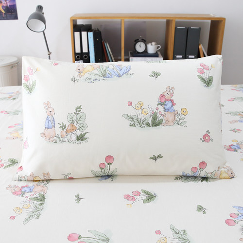 唐朝一只鱼全棉小兔乐园卡通枕套