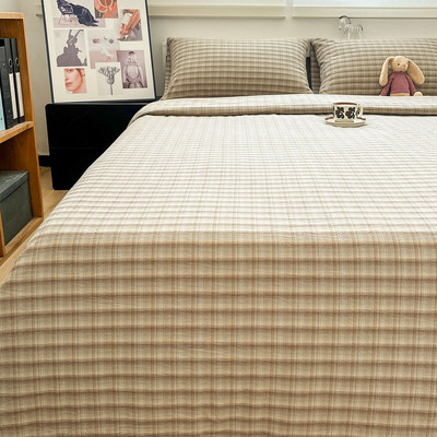 唐朝一只鱼水洗棉云岫灰咖套件