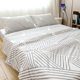 简爱日式 灰条纹床上3四件套全棉1.2米1.5m1.8米学生被套双人床笠