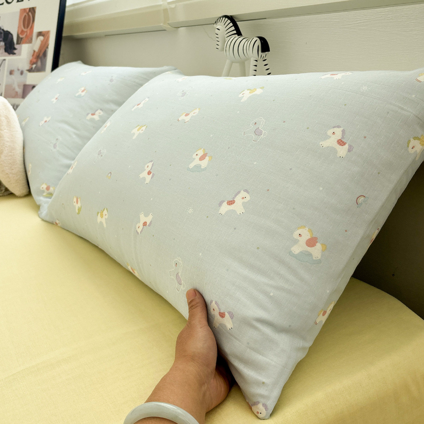 A类全棉双层纱彩虹小马枕套单个30x50cm儿童小尺寸纯棉枕芯内胆套,床上用品,枕套,淘宝优惠券,粉丝福利购,淘宝优惠卷