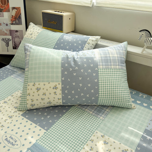 唐朝一只鱼蓝风铃全棉枕套