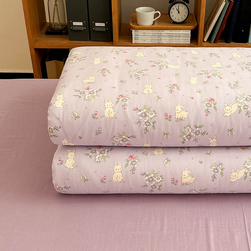 唐朝一只鱼双层纱香香兔被套