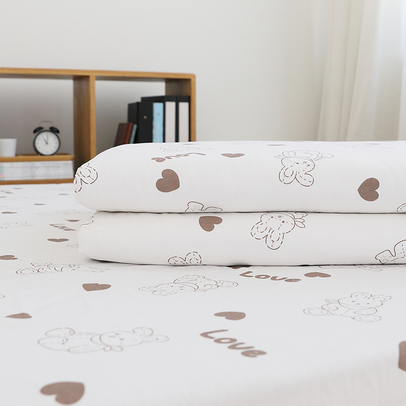 唐朝一只鱼卡通咖啡小兔纯棉被套