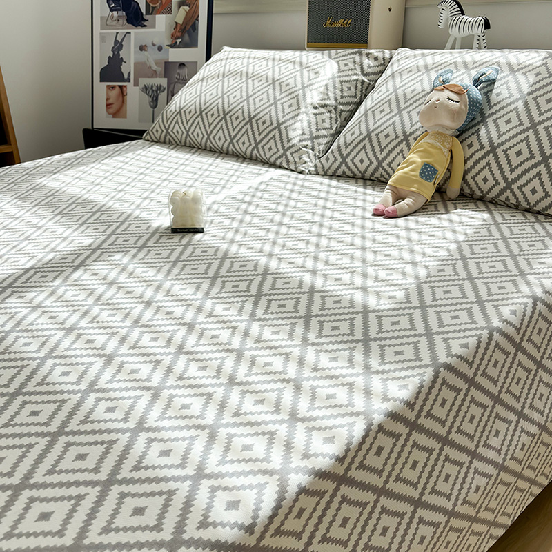 唐朝一只鱼老粗布都市印象床单