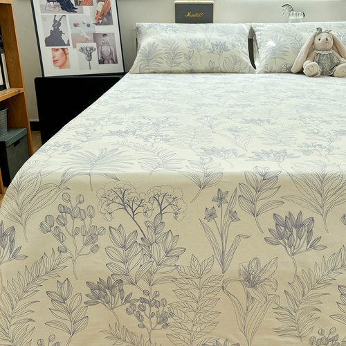 唐朝高档加厚老粗布叶语床单