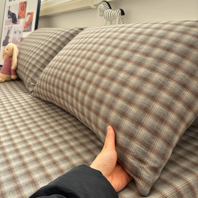 唐朝一只鱼云岫兰咖全棉枕套