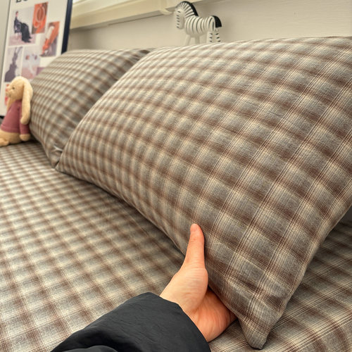 唐朝一只鱼云岫兰咖全棉枕套