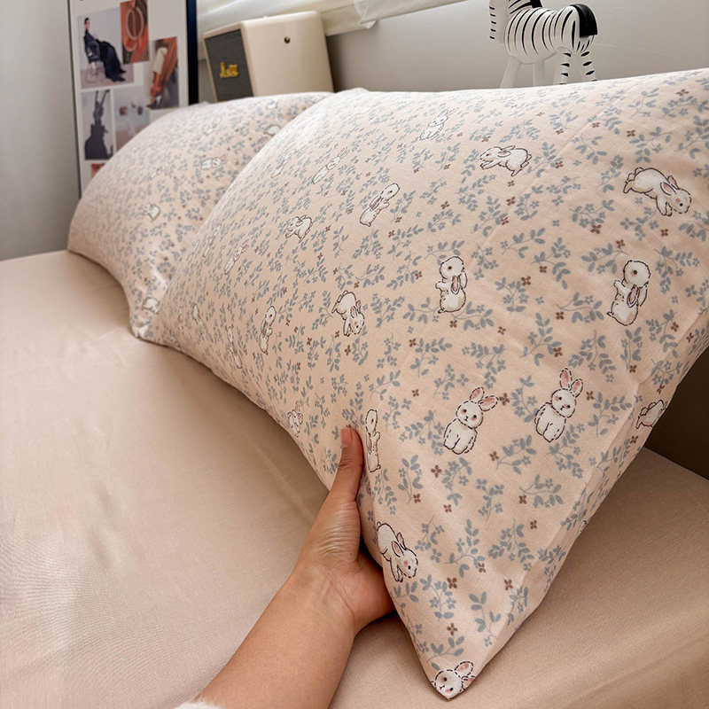 A类双层纱小兔薇拉枕套一对装卡通枕头套48cmx74cm家用整头枕芯套,床上用品,枕套,淘宝优惠券,粉丝福利购,淘宝优惠卷