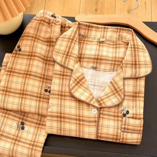 双层纱糖炒栗子家居服