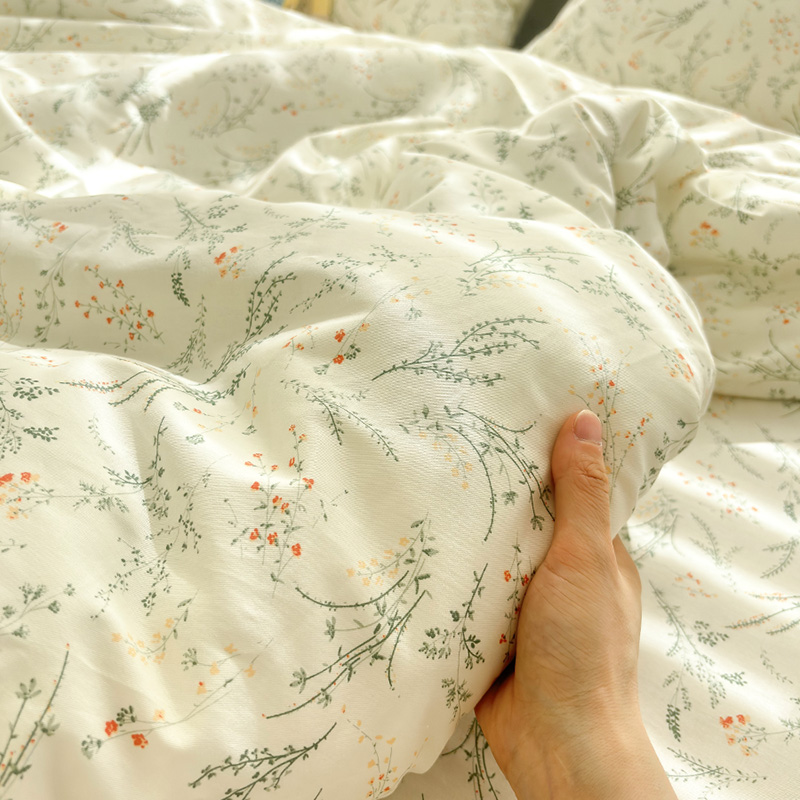 唐朝一只鱼全棉瑞莎单双人被套