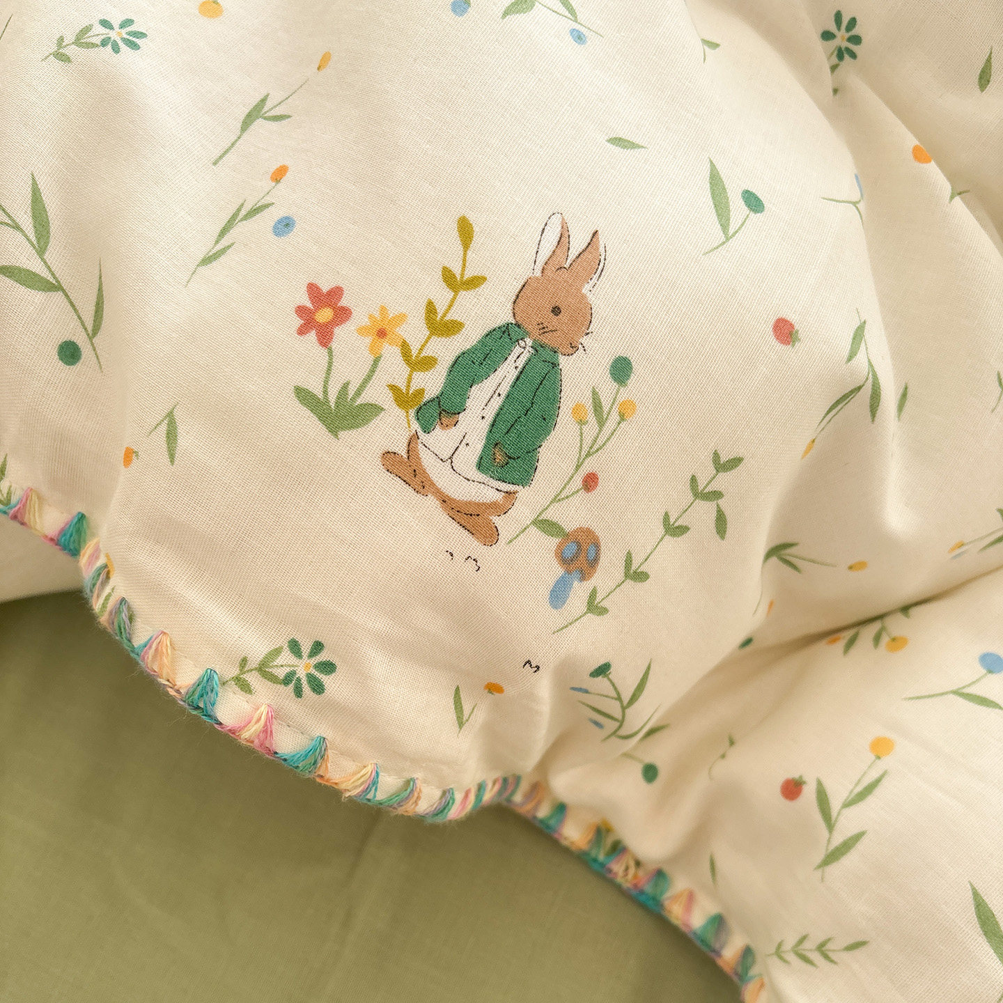 全棉双层纱彼得兔贝壳边四件套单件1.5m1.8米学生宿舍纯棉三件套,床上用品,床品套件/四件套/多件套,淘宝优惠券,粉丝福利购,淘宝优惠卷