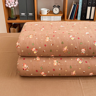 星星布朗尼双层纱被套单件180x220x240宿舍加大全棉纯棉被罩四季