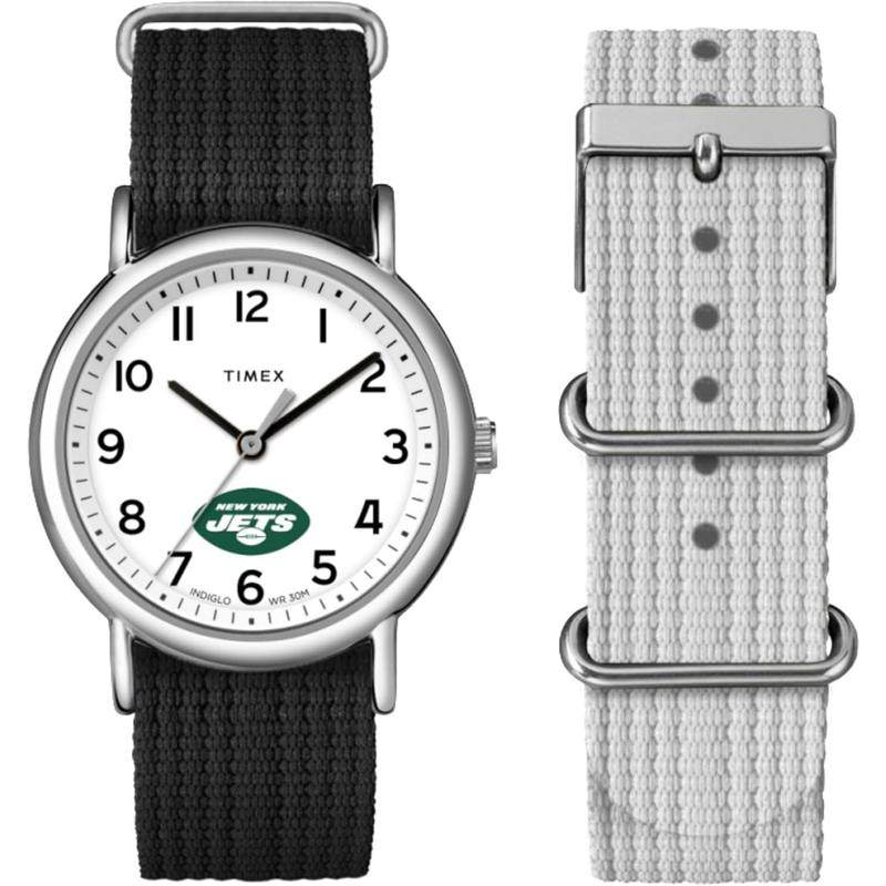 代购Timex天美时女士腕表夜光计时30米防水指针式织物带金属扣