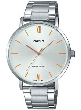 代购代ASIO卡西欧手表男士时尚简约不锈钢表盘三针机械防水表带