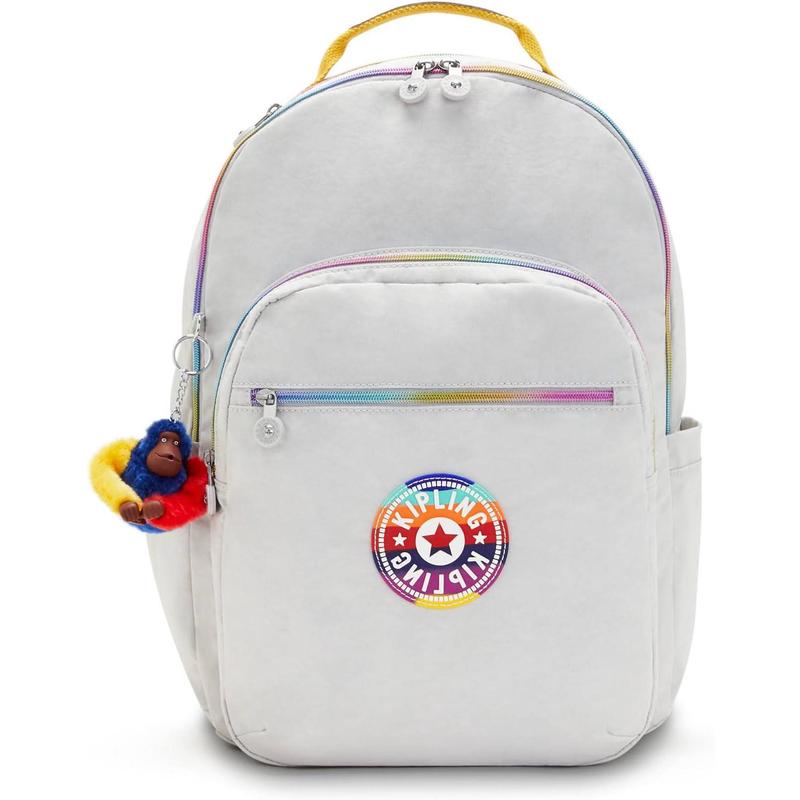 代购Kipling背包女双肩包15英寸笔记本电脑隔层水瓶袋缓冲肩带