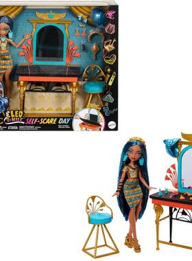 代购Monster High娃娃拼装益智塑料精致桌面展示玩具正版埃及