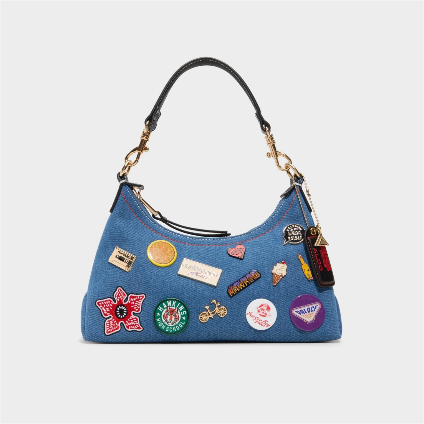 Stranger Things x ALDO奥尔多怪奇物语联名款复古牛仔单肩包女包