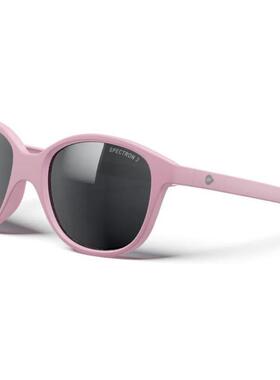 代购JULBO男女太阳镜防紫外线偏光护眼抗强光粉色圆形框塑料材质