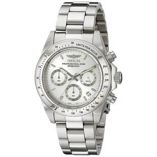 代购Invicta男士腕表计时夜光日期测速钢带金属防水银色商务运动