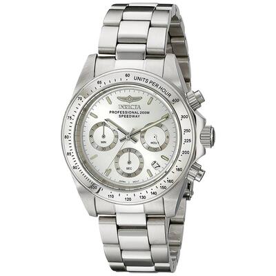 代购Invicta男士腕表计时夜光日期测速钢带金属防水银色商务运动