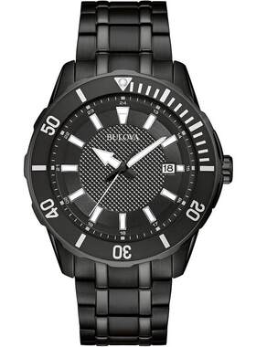 海外代购BULOVA/宝路华男士欧美腕表日历显示石英机芯不锈钢表带