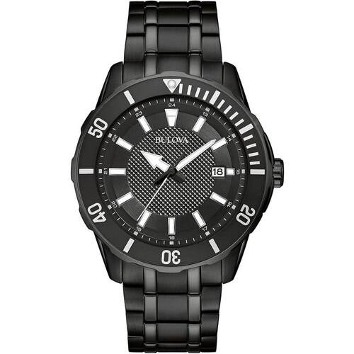 海外代购BULOVA/宝路华男士欧美腕表日历显示石英机芯不锈钢表带