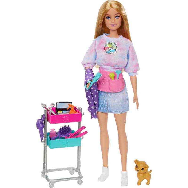 海外代购BARBIE/芭比娃娃角色扮演造型搭配多件套装金发过家家