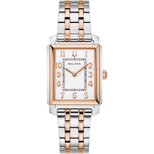 海外代购BULOVA/宝路华女士欧美腕表生活防水双针显示不锈钢表带