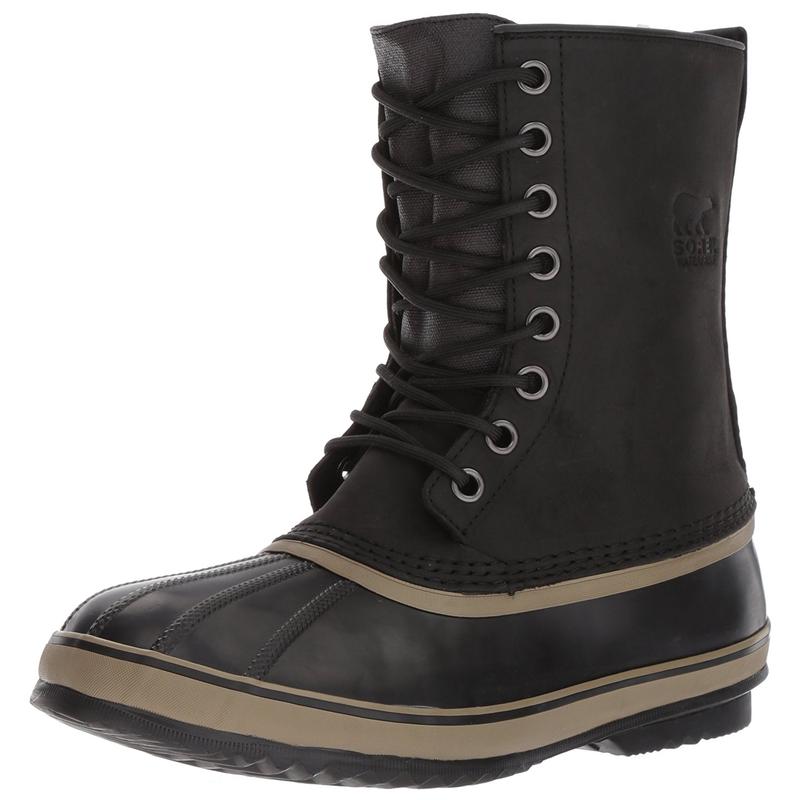 代购SOREL男士雪地靴保暖防寒防水耐磨系带高帮全粒面皮革滑雪